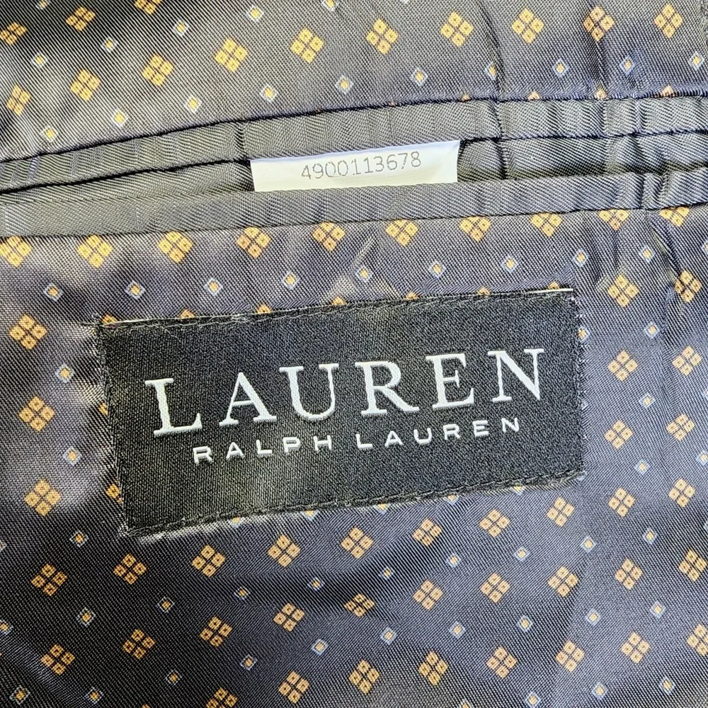 Lauren Ralph Lauren Mens 50L Gray Silk Wool Cashmere Blazer Sport Coat Jacket
